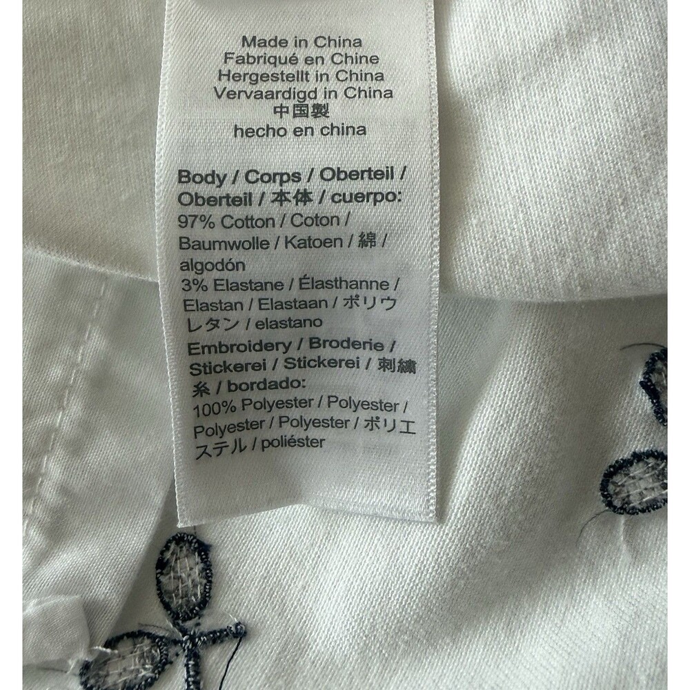 J. Crew White Embroidered Chino Shorts WOMEN'S SZ 10 Tennis Preppy Country Club - Picture 7 of 11